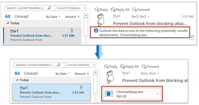 Unblock outlook attachments office 365 email
